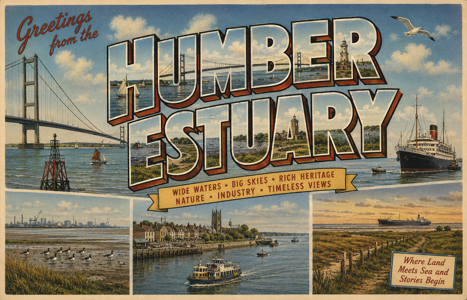 Humber Estuary Postcard