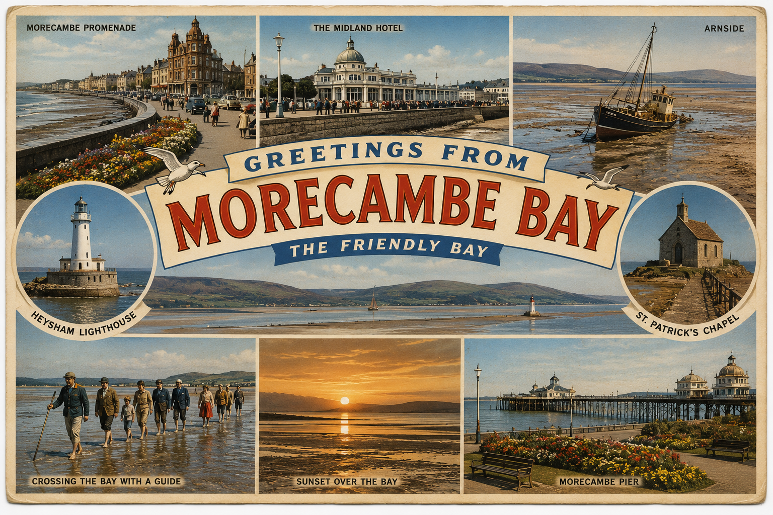 Morecambe Bay Postcard