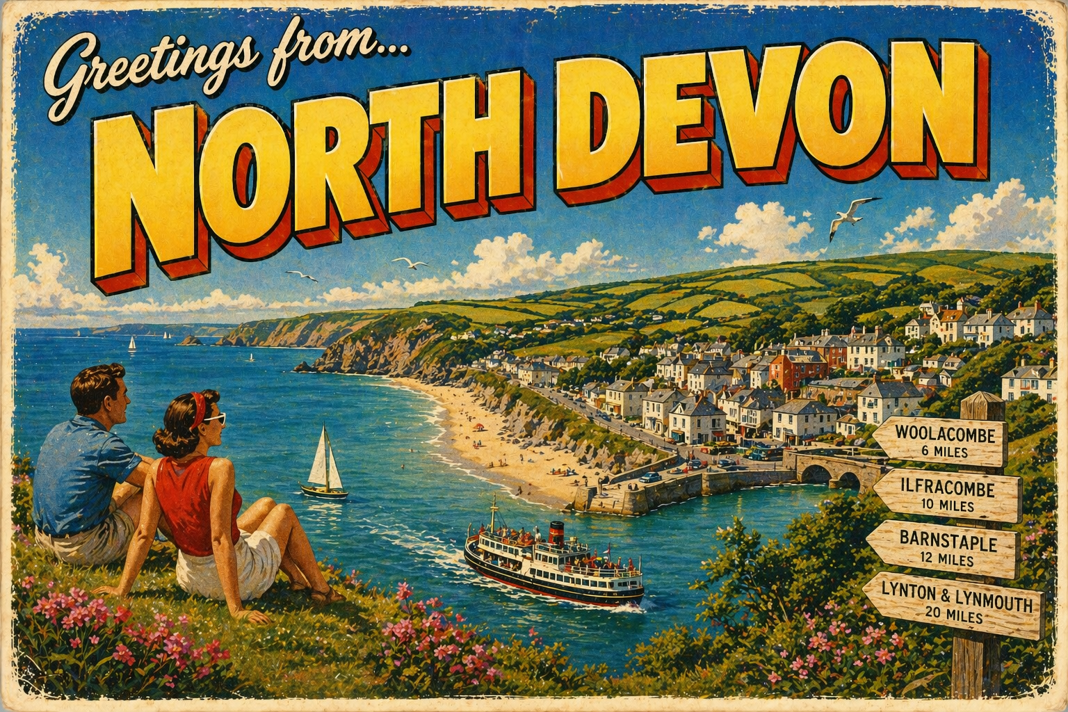 North Devon Atlantic Postcard