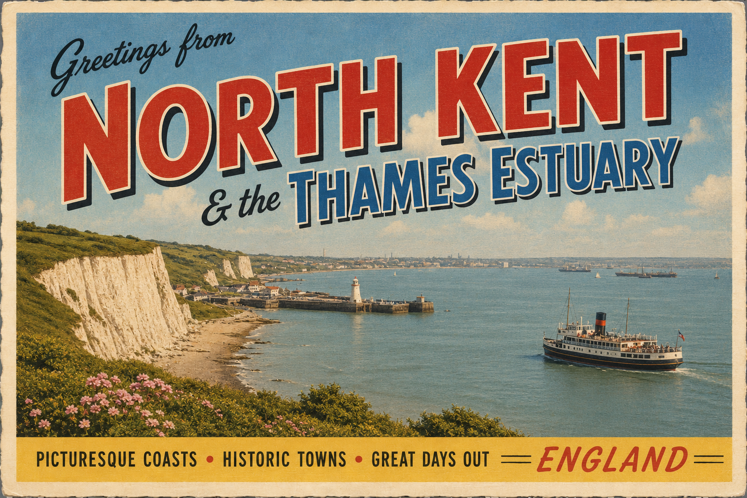 North Kent Thames Estuary Postcard
