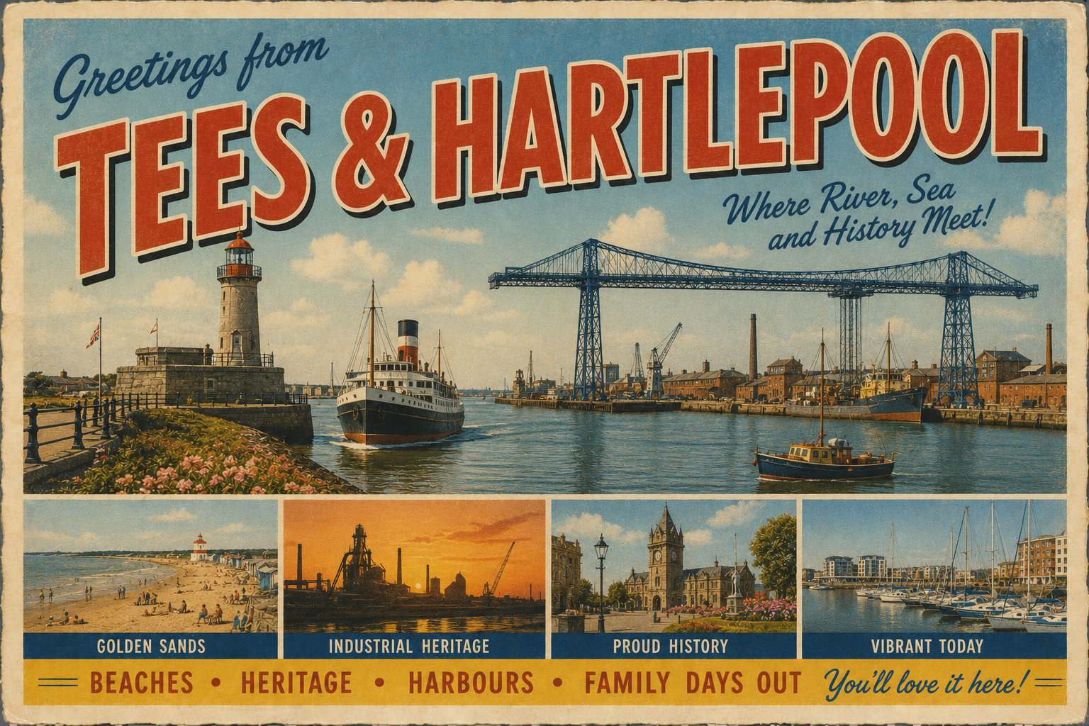 Tees Hartlepool Postcard