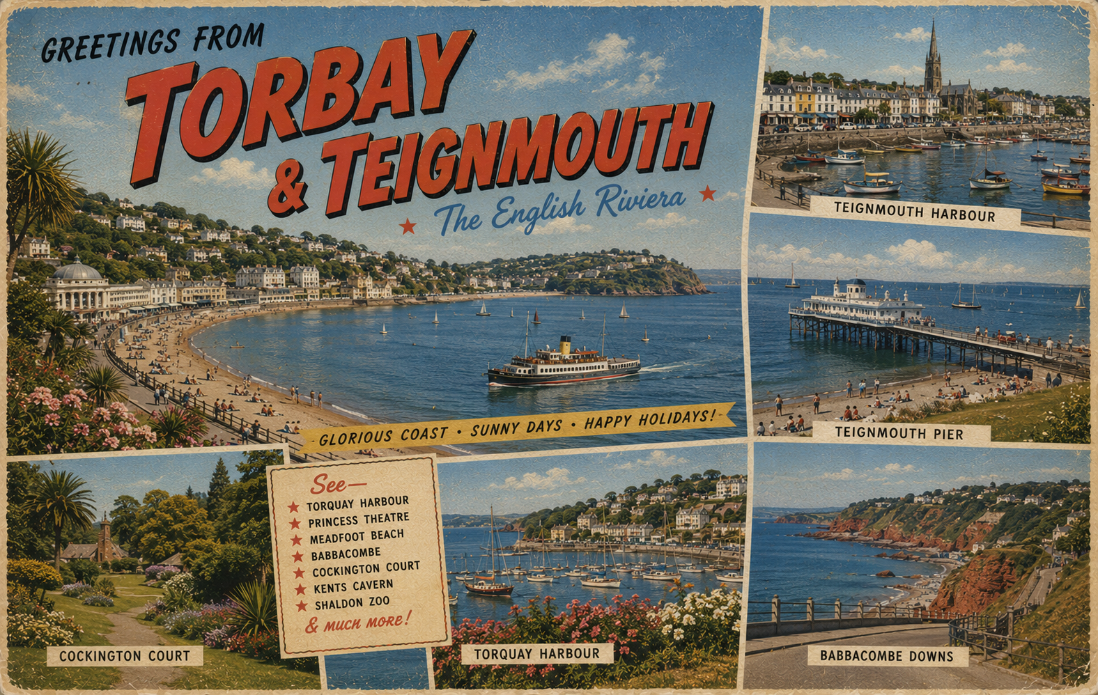 Torbay Teignmouth Postcard
